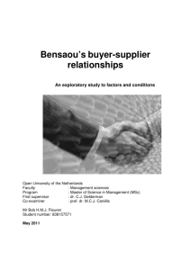 Bensaou's buyer-supplier relationships