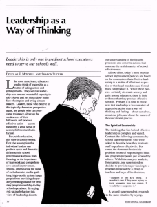 Leadership as a Way of Thinking