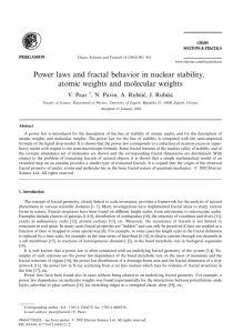 Power laws and fractal behavior in nuclear stability, atomic weights