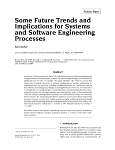 Some future trends and implications for systems and software