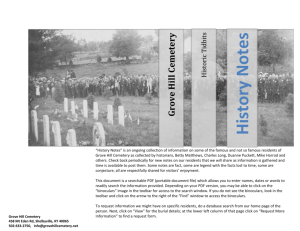 History Notes - Grove Hill Cemetery