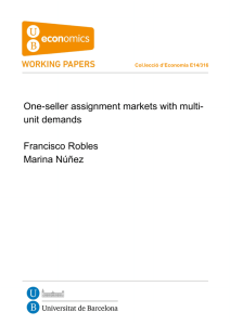 One-seller assignment markets with multi