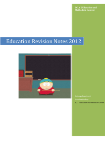 Education Revision Notes 2010