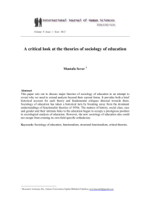 A critical look at the theories of sociology of education