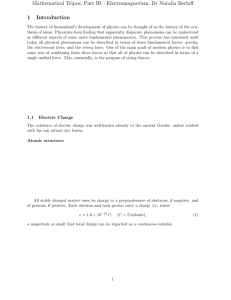 Mathematical Tripos, Part IB : Electromagnetism, Dr Natalia Berloff 1