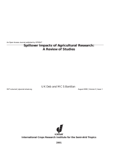 Spillover Impacts of Agricultural Research: A Review of Studies