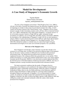 A Case Study of Singapore's Economic Growth