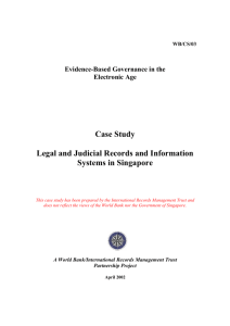 Case Study Legal and Judicial Records and Information Systems in