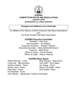 EUSPBA COMPETITION RULES AND REGULATIONS Changes