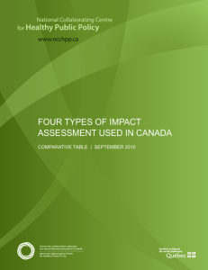 Four Types of Impact Assessment Used in Canada