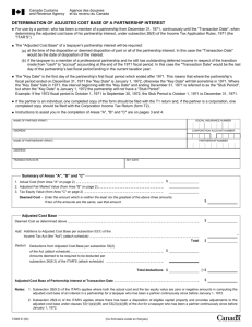 determination of adjusted cost base of a partnership interest