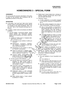 homeowners 3 – special form - Insurance Information Institute