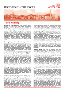 Hong Kong Fact Sheets - Town Planning