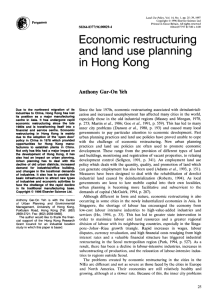 Economic restructuring and land use planning in Hong Kong