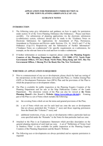 Application for Permission under Section 16 of the Town Planning