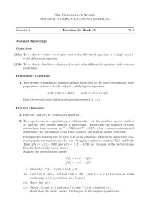 The University of Sydney Math1003 Integral Calculus and Modelling