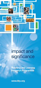 impact and significance - Teaching and Learning Research