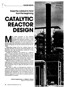 Catalytic Reactor Design