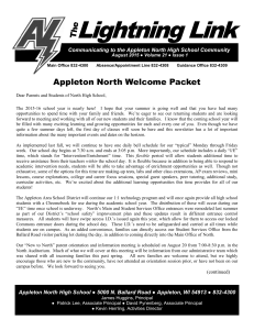 Back Packet - Appleton Area School District