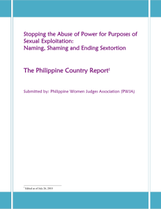 Philippine Women Judges Association's Country Report