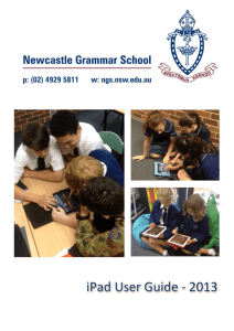 iPad User Guide - 2013 - Newcastle Grammar School