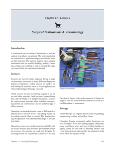 Surgical Instruments & Terminology