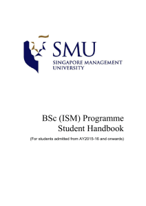 BSc (ISM) Programme Student Handbook