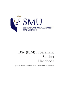 BSc ISM Handbook