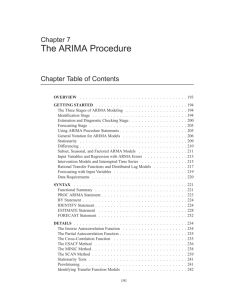 The ARIMA Procedure