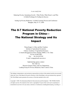 The 8-7 National Poverty Reduction Program in China