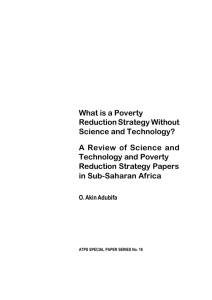 What is a Poverty Reduction Strategy Without Science and