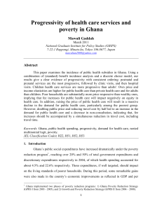 Progressivity of health care services and poverty in Ghana