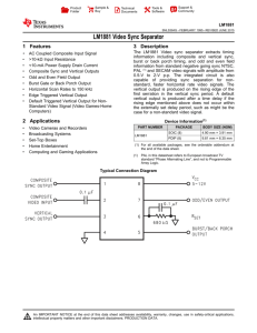 LM1881 Video Sync Separator (Rev. G)