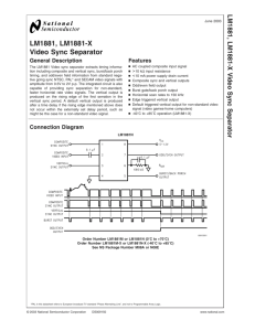 LM1881, LM1881-X Video Sync Separator