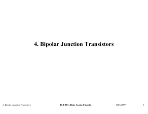 4. Bipolar Junction Transistors