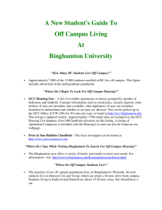 A New Student's Guide To Off Campus Living At Binghamton