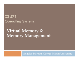 Virtual Memory & Memory Management