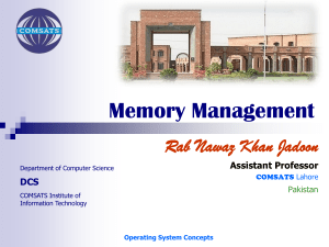 Lecture 10 – Main Memory Organization