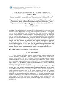 A FACILITY LAYOUT PROBLEM IN A MARBLE FACTORY VIA