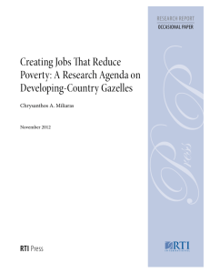 Creating Jobs That Reduce Poverty: A Research Agenda on