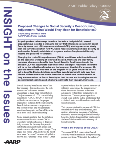 Proposed Changes to Social Security's Cost-of-Living