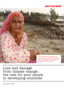 Loss and damage from climate change: the cost for poor