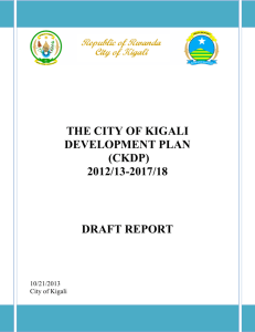 THE CITY OF KIGALI DEVELOPMENT PLAN 2012/13