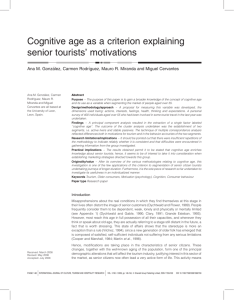 Cognitive age as a criterion explaining senior tourists' motivations