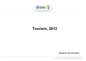 Tourism, 2012 - Statistics South Africa