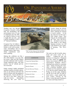 OPA Brushstrokes Newsletter- Summer 2012