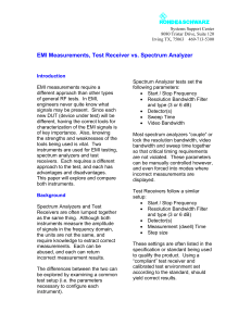 EMI Measurements, Test Receiver vs. Spectrum Analyzer
