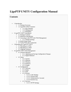 LigoPTP UNITY Configuration Manual