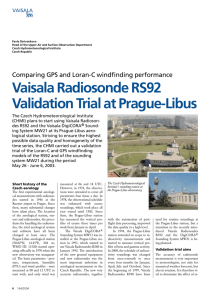 Vaisala Radiosonde RS92 Validation Trial at Prague