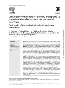 Long distance transport for primary angioplasty vs immediate